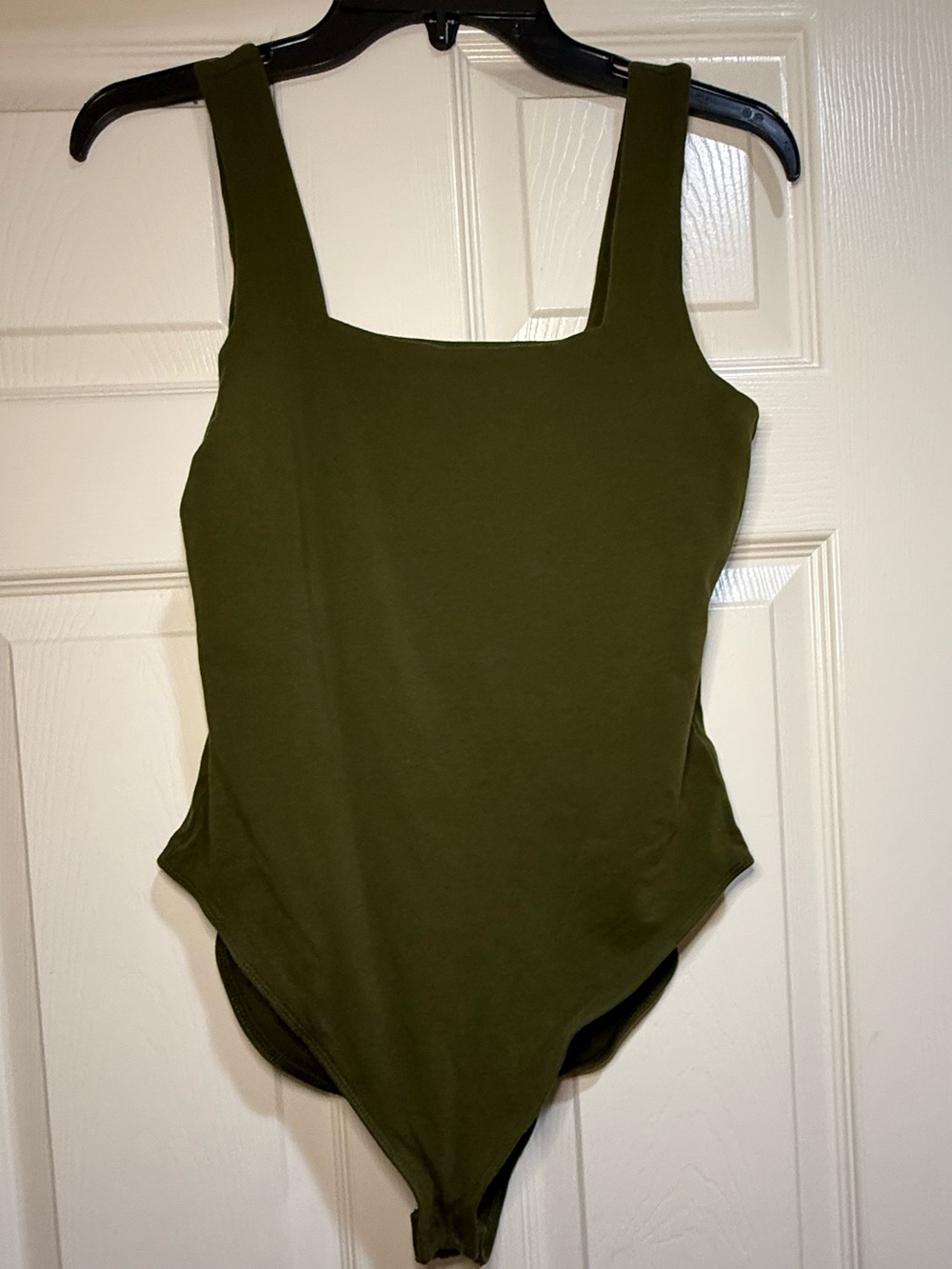 Old Navy Straight Neck Tank Top Bodysuit- Olive